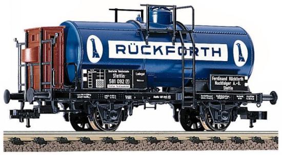 Tank car 'R?CKFORTH' with brakeman?s cabin<br /><a href='images/pictures/Fleischmann/5436.jpg' target='_blank'>Full size image</a>